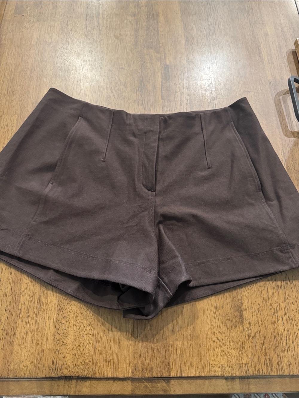 Lululemon Women's High-Waist Tailored Shorts - Dark Brown